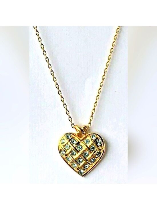 Avon Jewelry - Avon  Blue Bezel Gold Heart Necklace